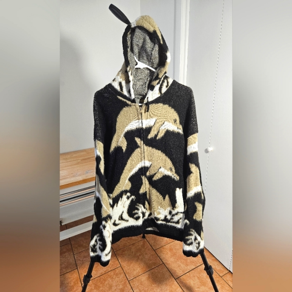 Wool Tejidos Imalaya Vintage zip up hoodie sweater